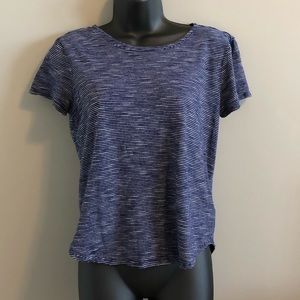 T shirt Navy white stripe. Large